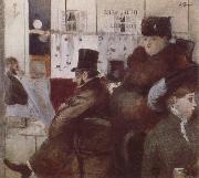 Jean-Louis Forain In the  Cafe France oil painting artist